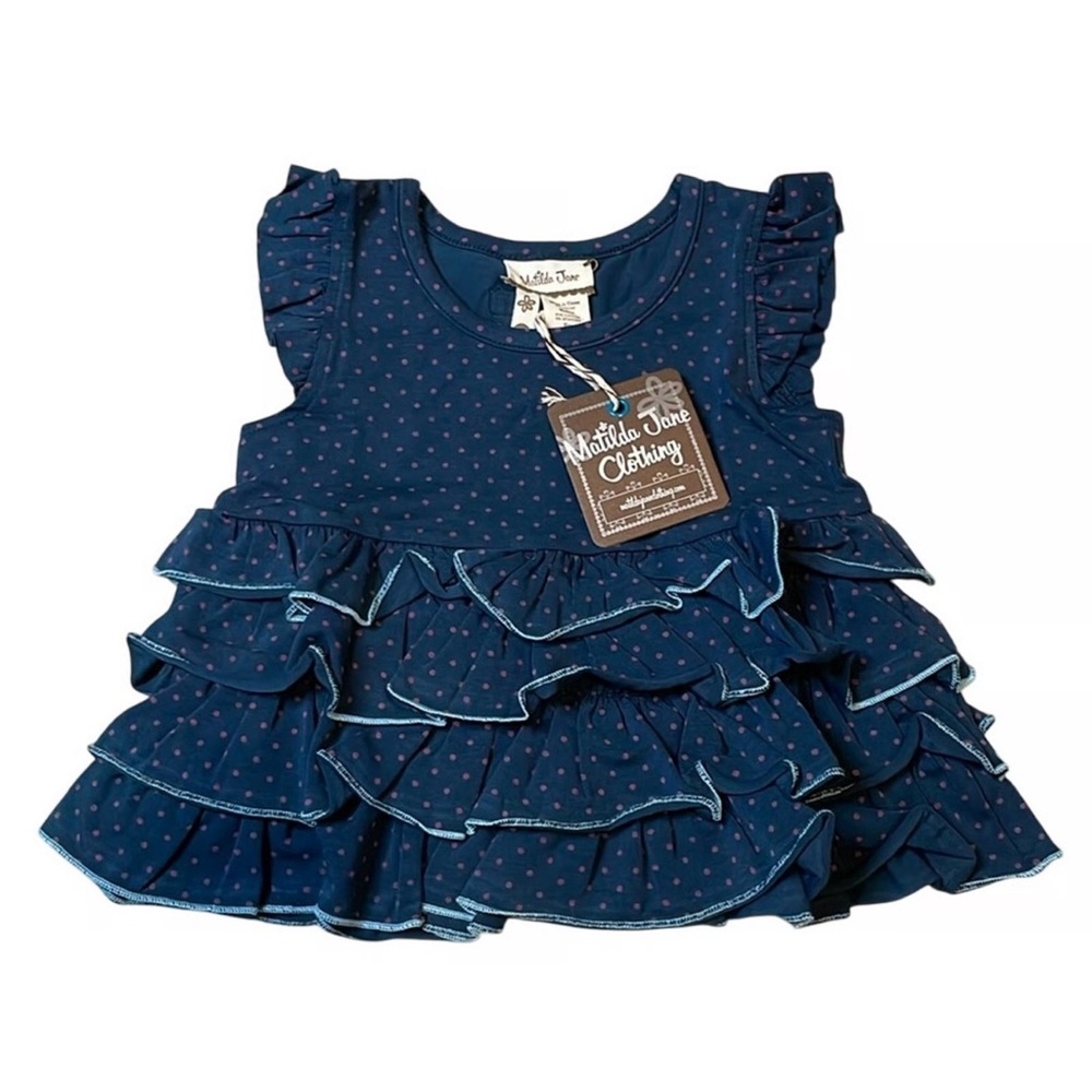 SOLD - Matilda Jane Blue Ruffled Baby tunic